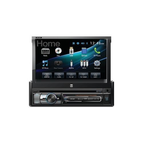Dual dv516bt 7" single-din in-dash dvd receiver with motorized touchscreen &amp; ...