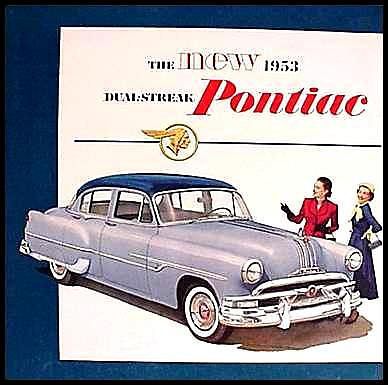 1953 pontiac dlx. brochure- chieftain catalina huge!