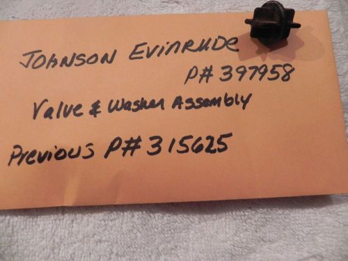 Evinrude johnson outboard valve poppet p# 397958 315625