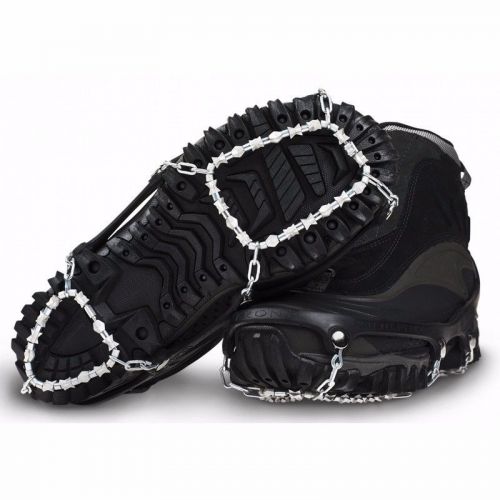 Ice trekkers diamond grip foot traction snow boot chains traction cleats x-large