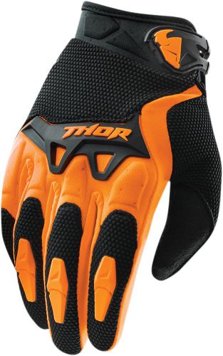 Thor mens &amp; youth orange/black spectrum dirt bike gloves mx atv 2016