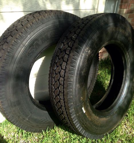 (2 tires) samson gl266d 11r24.5 14 pr drive tires