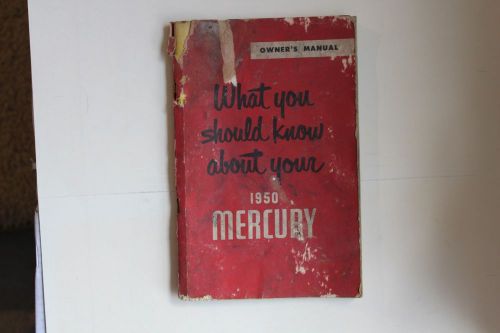 1950 mercury original owners manual