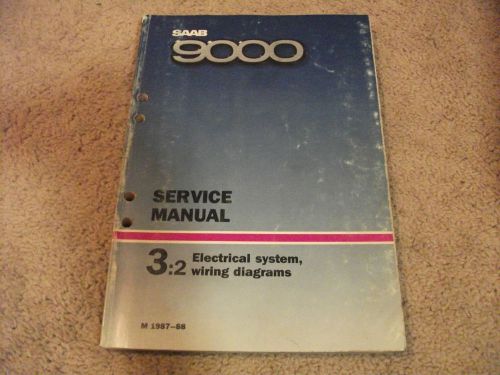 1987-88 saab 9000 electrical system, wiring diagrams service manual