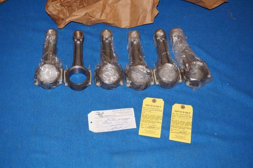 Lot of 6 continental o-470 (wide)  connecting rods serviceable