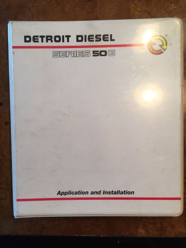 Detroit diesel series 50g application and installation manual 7sa738 9803 rare