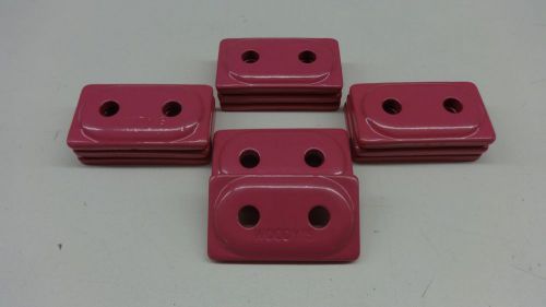 Woody's aluminum pink double stud backer plates 24-count