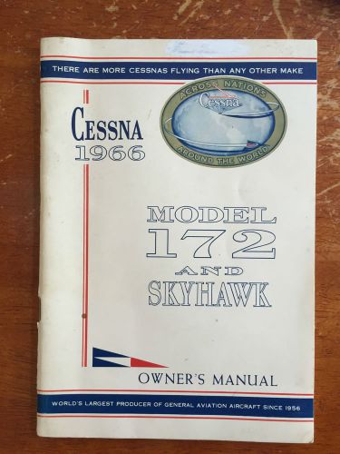 1966 cessna model 172 and skyhawk owner&#039;s manual