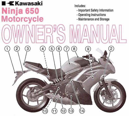 2012 kawasaki ninja 650 motorcycle owners manual -ninja 650--ex650ec-kawasaki