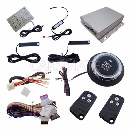 Super pke car alarm system push button start &amp; remote start &amp; password keyboard