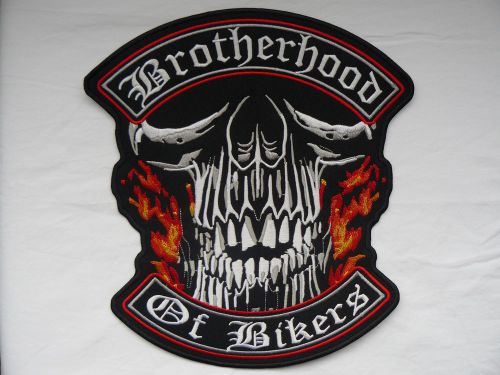 Brotherhood of bikers large iron on/ sew on patch biker motorcycle