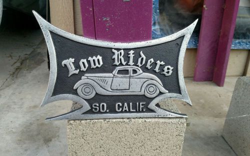Lowrider car club plaque license plate frame topper magazine east side story lp