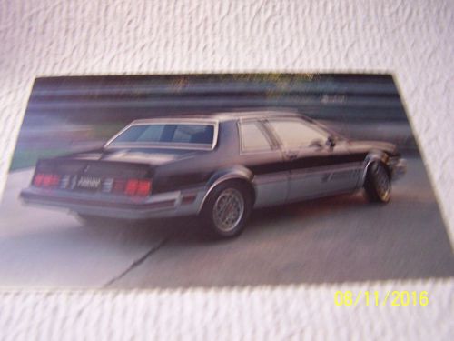 1982 pontiac phoenix sj coupe postcard never mailed!
