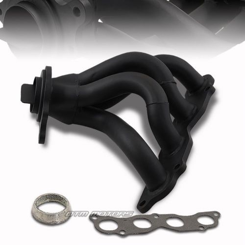 Black coated stainless steel header manifold for 02-06 acura rsx 02-05 civic si