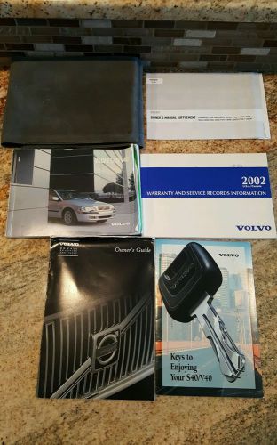 2002 volvo s40/v40  owners manual