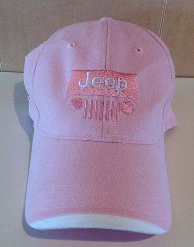 Jeep logo ladies pink hat baseball cap one size fits all  girls