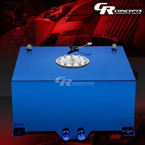 15.5 gallon/59l blue coat aluminum racing/drift fuel cell tank+cap+level sender