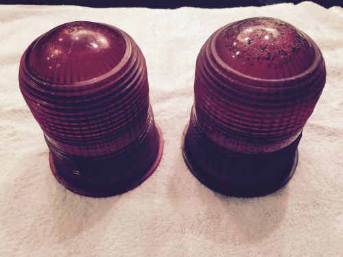 Griffin am 4169 red glass beacon lens vintage antique