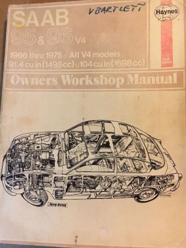 Haynes saab 95 and 96 v4 1966-1975 (all v4) owners workshop manual book no. 198