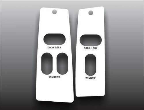 1987-1989 ford mustang hardtop white door window side control overlays