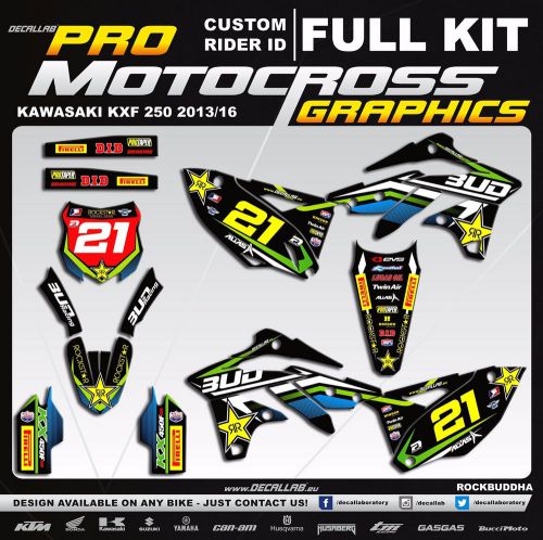 KAWASAKI KXF 250 2013 2014 2015 2016 MX Graphics Decals Stickers  BUD Racing, US $125.00, image 1