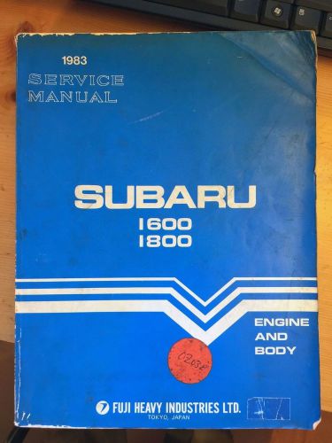 1983 subaru 1600 1800 factory service manual - std, dl, gl, brat