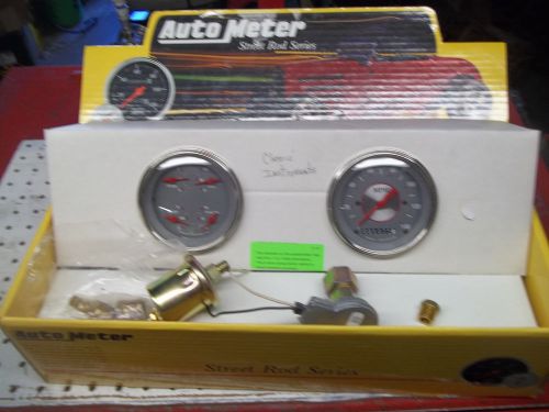 New automerter guages 1620 speedometer and fuel amp. water temp street rod hot r