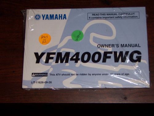 Yamaha oem owners manual book yfm400fwg   nos
