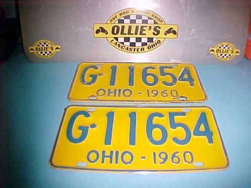 Vintage ohio 1960 license plates hot rat rod restore