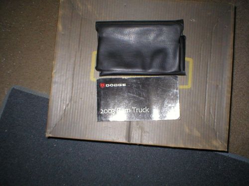 2003 dodge ram truck owners manual with cover case