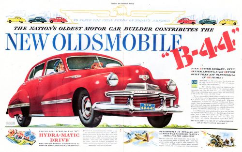 Vintage original 1942 oldsmobile b-44 magazine advertisement- 13 1/2&#034; x 21&#034;