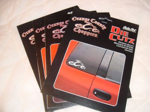 Auto art die cutz window decals orange county choppers white sticker 2 pack (4)