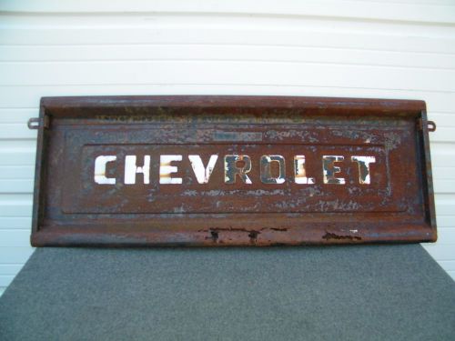 Vintage 1954-1987 chevrolet tailgate benck step side wall art man cave chevy