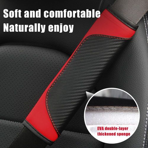 4Pcs Car Safety Seat Belt Shoulder Pad Cover Auto Cushion Harness Pad PU Leather, US $14.91, image 9
