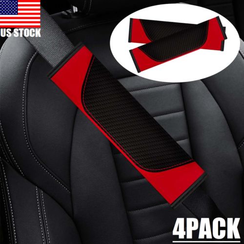 4Pcs Car Safety Seat Belt Shoulder Pad Cover Auto Cushion Harness Pad PU Leather, US $14.91, image 13