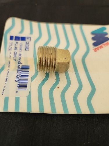 Valmar 32282  1/2" marine brass replacement garboard drain plug only ( nos)