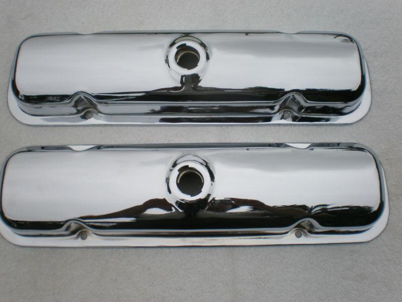1967 1968 1969 1970 1971 1972 pontiac nos original valve covers chrome 400 v8 