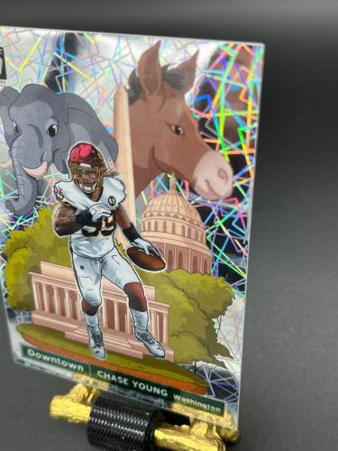 2021 Panini Donruss Optic Football Chase Young Downtown Lazer Prizm #DT-8, US $0.99, image 4