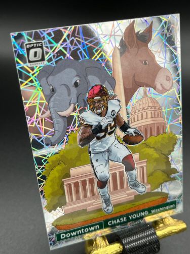 2021 Panini Donruss Optic Football Chase Young Downtown Lazer Prizm #DT-8, US $0.99, image 5