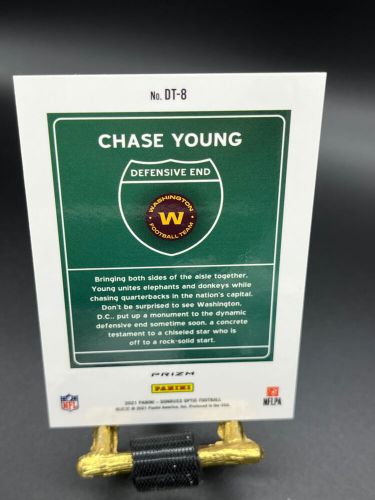 2021 Panini Donruss Optic Football Chase Young Downtown Lazer Prizm #DT-8, US $0.99, image 6