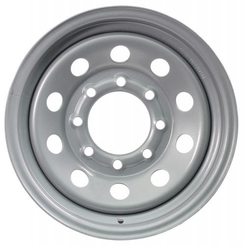 2-pack heavy duty equipment trailer rims wheels 16 in. 16x6 8h silver modular
