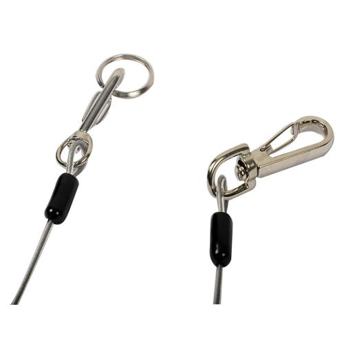 Isure marine boat pu clad steel wire spring safety lost rope for aerial work