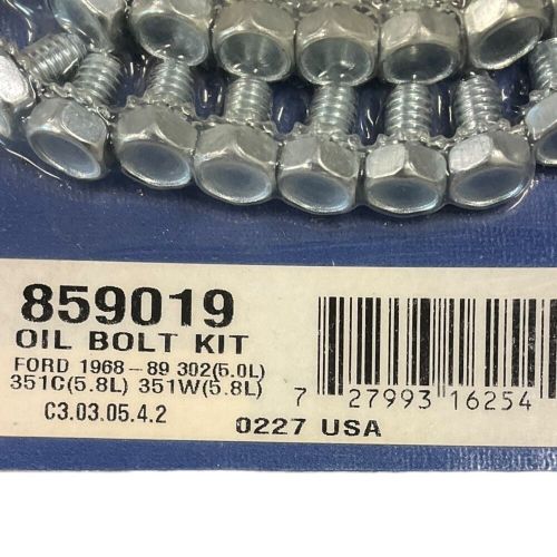 Engine oil pan bolt set pioneer 859019