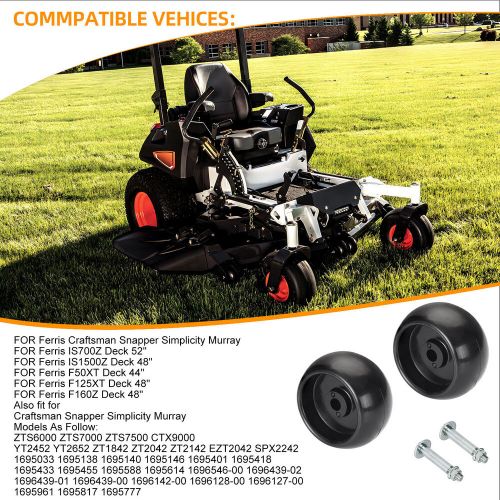 2 Deck Wheel Kit for Ferris Craftsman CTX9000 YT2452 YT2652 ZT1842 ZT2042 ZT2142, US $16.99, image 6