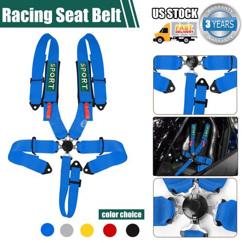 5 Point Racing Harness Safety Seat Belt Camlock Quick Release Car UTV ATV Blue, US $59.99, image 2