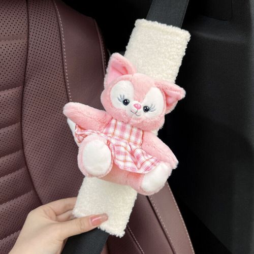 2pcs Car Seat Belt Shoulder Cover Purple Rabbit Fox Protector Shoulder Pads 22CM, US $22.99, image 4