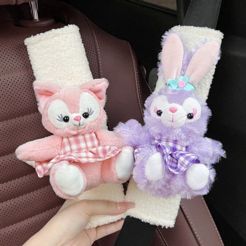 2pcs Car Seat Belt Shoulder Cover Purple Rabbit Fox Protector Shoulder Pads 22CM, US $22.99, image 7