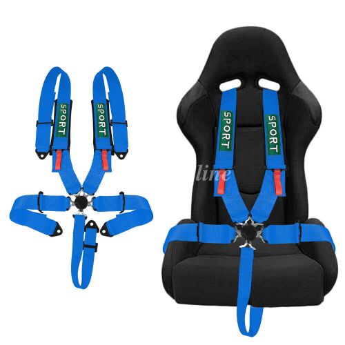 5 Point Racing Harness Safety Seat Belt Camlock Quick Release Car UTV ATV Blue, US $65.99, image 2