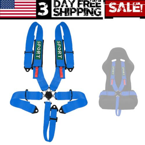 5 Point Racing Harness Safety Seat Belt Camlock Quick Release Car UTV ATV Blue, US $65.99, image 12