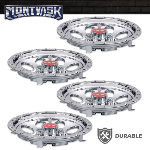 4pcs golf cart 10" silver wheel cover hub caps fit for ezgo club car and yamaha